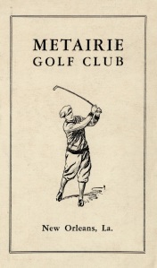 Front of Metairie Golf Club scorecard, dated 1946. New Orleans, La. (Copyright Unknown/Courtesy USGA Museum)